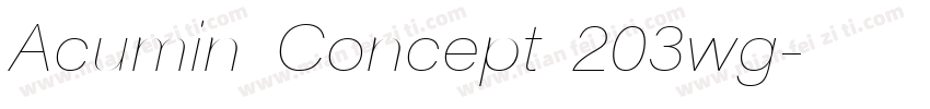Acumin Concept 203wg字体转换